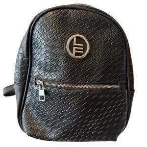 London Fog Bowery Woven Backpack– Black – Medium